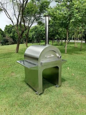 4 ล้อสแตนเลสแปรงเตาอบไม้แปรงเตาอบพิซซ่าสแตนเลสกลางแจ้ง