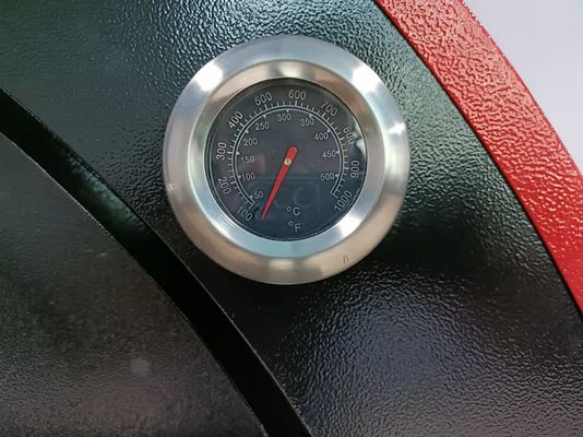 เตาอบพิซซ่าแบบใช้ไม้สแตนเลส CSA นอกเตาอบ Burns Wood