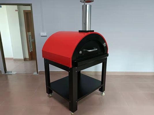 เตาอบพิซซ่าเตาไม้สแตนเลส AGA Brick Wood Fired Pizza Oven