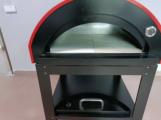 เตาอบพิซซ่าเตาไม้สแตนเลส AGA Brick Wood Fired Pizza Oven