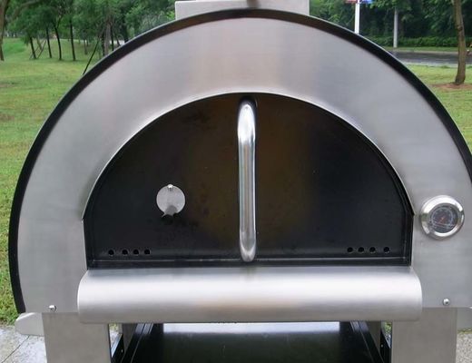 เตาอบพิซซ่าเตาไม้สแตนเลสทนการเผาไหม้ 750mm
