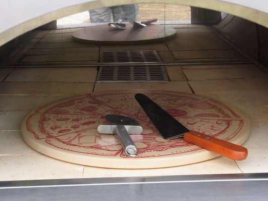 750mm สแตนเลสไม้เตาอบพิซซ่าเตาอบไม้พายไม้พายสแตนเลสเตาอบไม้