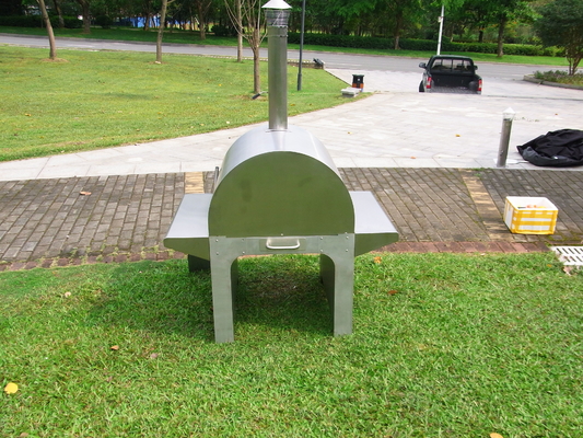หนา 30 มม. เตาอบพิซซ่าเตาไม้สแตนเลสกลางแจ้งหนา 30 มม. 430 840mm